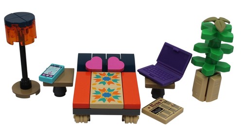 Lego bedroom set bed - lego, laptop